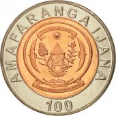 Rwanda, 100 Francs, 2007, British Royal Mint, MS(63), Bi-Metallic, KM:32