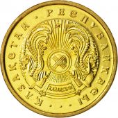 Kazakhstan, 20 Tyin, 1993, Kazakhstan Mint, MS(63), Brass Plated Zinc, KM:4