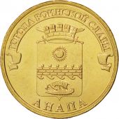 Russie, 10 Roubles, Anapa, 2014, SPL, Brass plated steel