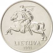 Lithuania, 2 Centai, 1991, MS(63), Aluminum, KM:86