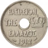 Greece, George I, 5 Lepta, 1912, VF(20-25), Nickel, KM:62