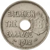 Greece, George I, 20 Lepta, 1912, EF(40-45), Nickel, KM:64