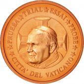 Vatican, Medal, 1 C, Essai-Trial Jean Paul II, 2002, SPL, Cuivre