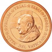Vatican, Medal, 1 C, Essai-Trial Benoit XVI, 2007, SPL, Cuivre