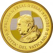 Vatican, Medal, 20 C, Essai-Trial Benoit XVI, couleur, 2007, MS(63), Brass