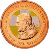 Vatican, Medal, 2 C, Essai-Trial Benoit XVI, couleur, 2007, SPL, Cuivre