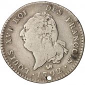France, 30 sols franois, 1792, Paris, TB+, Argent, KM:606.1