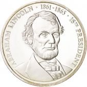 tats-Unis, Medal, Abraham Lincoln, FDC, Cuivre plaqu Argent