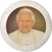 Vatican, Medal, Benoit XVI, MS(65-70), Copper Plated Silver
