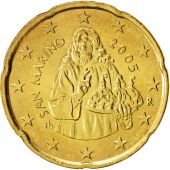 San Marino, 20 Euro Cent, 2005, SPL, Brass, KM:444