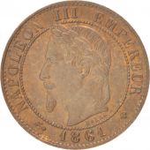 France, Napoleon III, Centime, 1861, Strasbourg, AU(55-58), KM:795.2