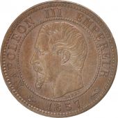 France, Napolon III, Centime, 1857, Paris, AU(55-58), Bronze, KM:775.1