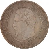 France, Napolon III, 2 Centimes, 1853, Strasbourg, VF(30-35), Bronze, KM:776.3