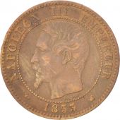 France, Napolon III, 2 Centimes, 1853, Bordeaux, EF(40-45), Bronze, KM:776.5