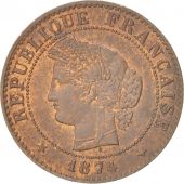 France, Crs, Centime, 1874, Paris, AU(50-53), Bronze, KM:826.1, Gadoury:88