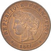 France, Crs, Centime, 1886, Paris, MS(60-62), Bronze, KM:826.1, Gadoury:88