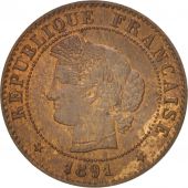 France, Crs, Centime, 1891, Paris, TTB+, Bronze, KM:826.1, Gadoury:88