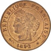 France, Crs, Centime, 1892, Paris, MS(60-62), Bronze, KM:826.1, Gadoury:88