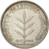 Palestine, 100 Mils, 1927, AU(50-53), Silver, KM:7